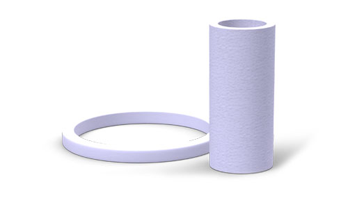 NCCM<sup>®</sup> Specialty Felt ring lying to the left of a felt tube