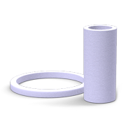 NCCM<sup>®</sup> Specialty Felt ring lying to the left of a felt tube