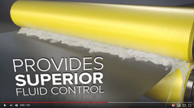 Two NCCM<sup>®</sup> Premier Yellow nonwoven rolls wring fluid from a metal blank